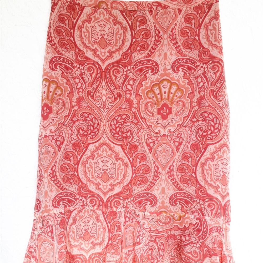 Coral Banana Republic asymmetric hem dress. Size 0